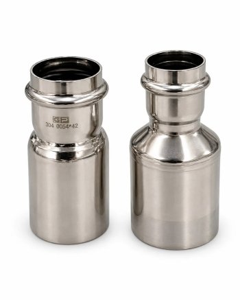Reducție inox GP 304 V-press Ø108 (M) × Ø76,1 (F)